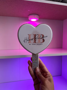 HB rhinestone heart mirror