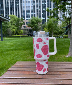 Rhinestone "Cow Print" Tumblers