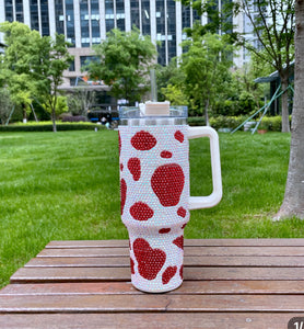 Rhinestone "Cow Print" Tumblers