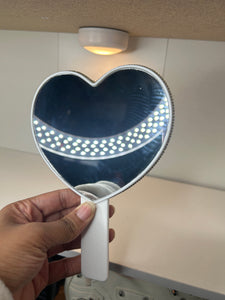 HB rhinestone heart mirror